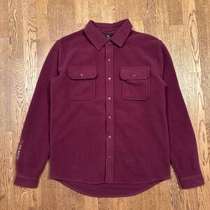 OVO October's Very Own Polartec Thick Fleece Snap Button L/S Shirt Mens Small